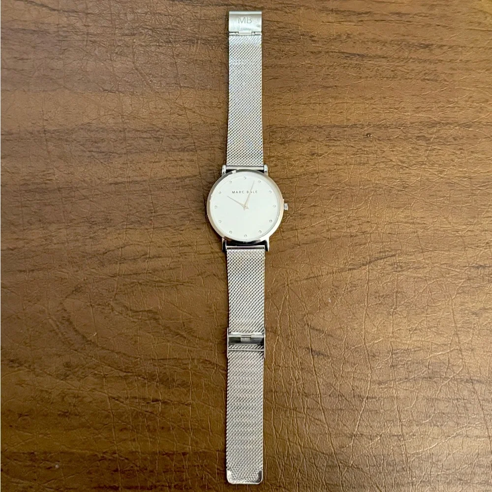 New Swarovski crystal silver band Marc bale watch